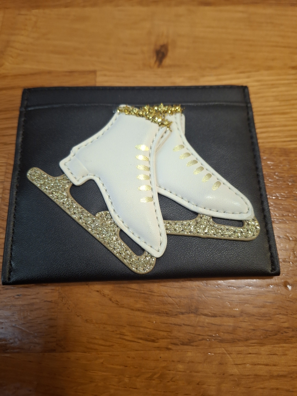 Kate Spade New York 2019 Rockefeller Center Ice Skates Leather Card Case NWOT